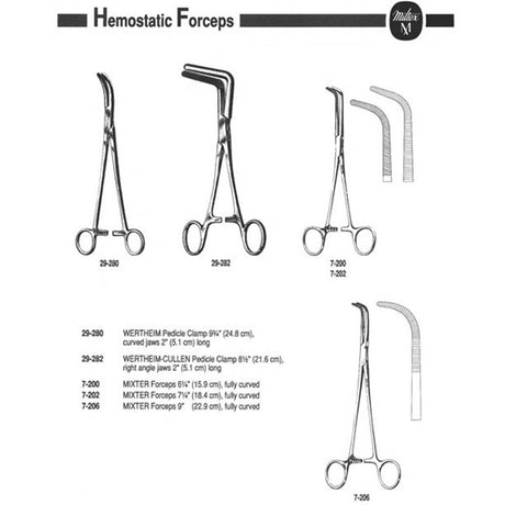 MILTEX MIXTER Forceps, 7-1/4" (18.4 cm), fully curved. MPN: 7-202 - Image 2