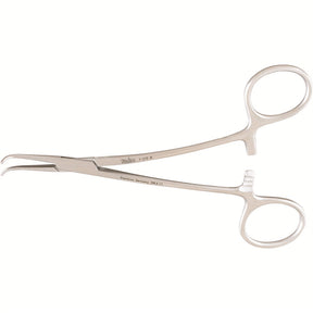 MILTEX MIXTER Forceps LEE Modified, 5-1/4" (135mm), curved jaws & angled shank, delicate. MPN: 7-210A