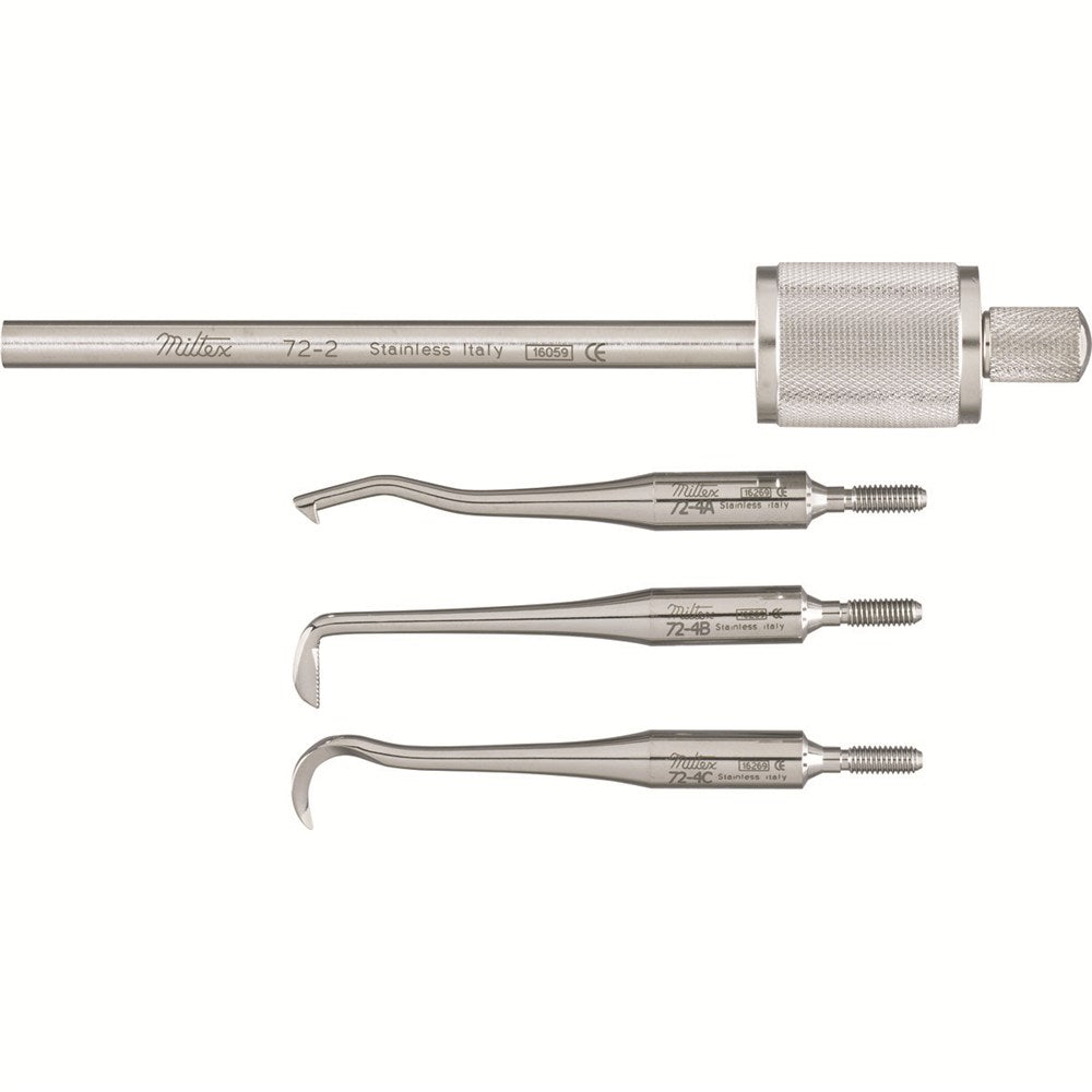 MILTEX MORREL Dental Crown Remover, With 3 Interchangeable Points (A, B, and C). MPN: 72-2