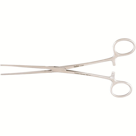 MILTEX BAINBRIDGE Forceps, 7-1/4" (18.4 cm), straight, longitudinal serrations, cross tip serrations. MPN: 7-234