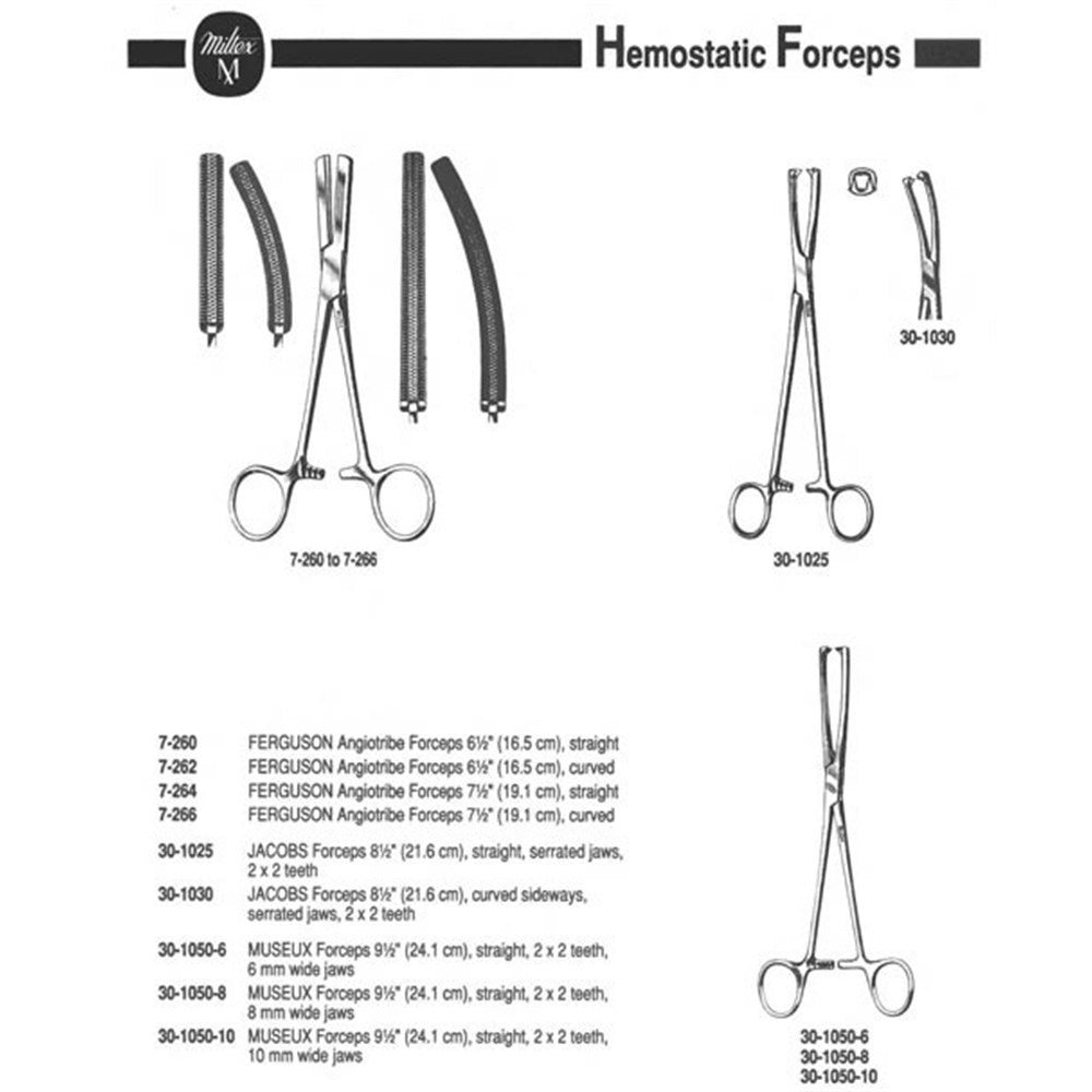 MILTEX FERGUSON Angiotribe Hemostatic Forceps, 7-1/2" (19.1 cm), straight. MPN: 7-264 - Image 2