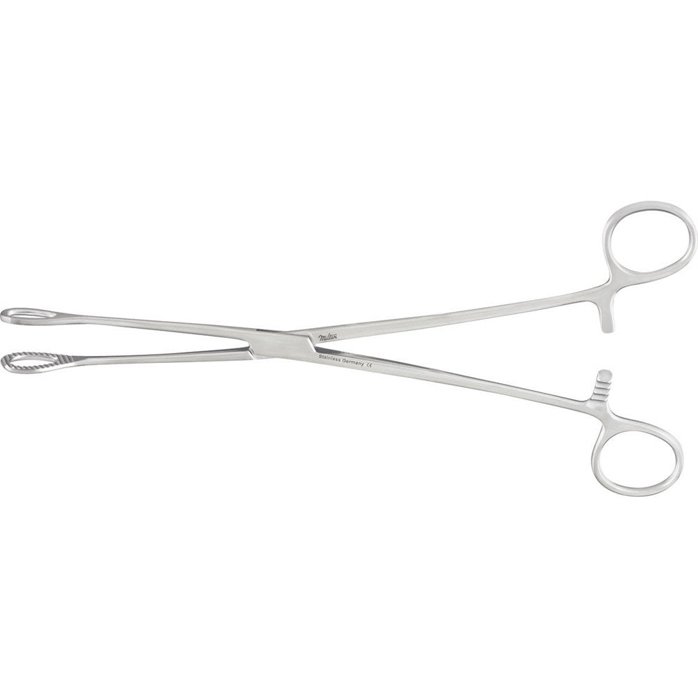 MILTEX FOERSTER Sponge Forceps, 9-3/4" (246mm), straight, serrated jaws. MPN: 7-600