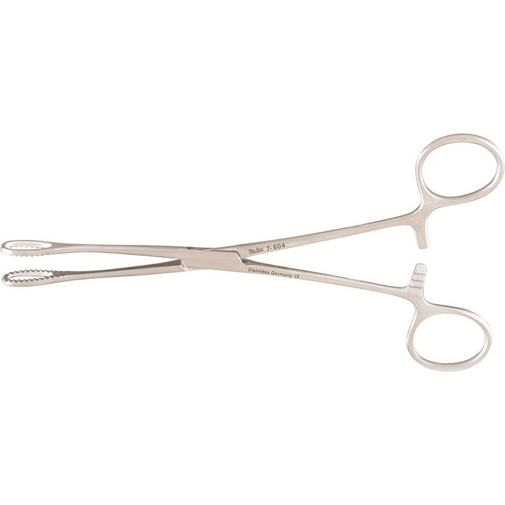 MILTEX FOERSTER Sponge Forceps, 7" (180mm), straight, serrated jaws. MPN: 7-604