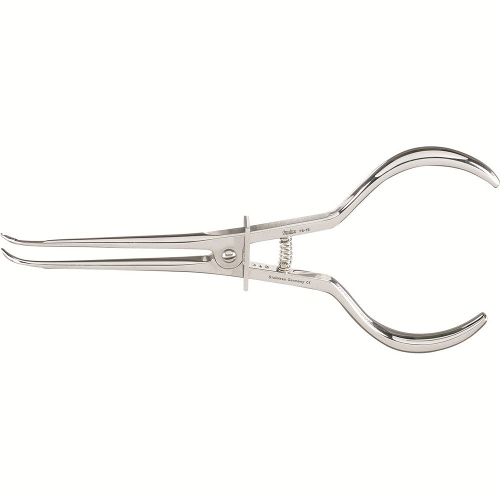 MILTEX UNIVERSITY OF WASHINGTON Pattern Dental Rubber Dam Clamp Forceps (opeing across jaws 30 mm). MPN: 76-15