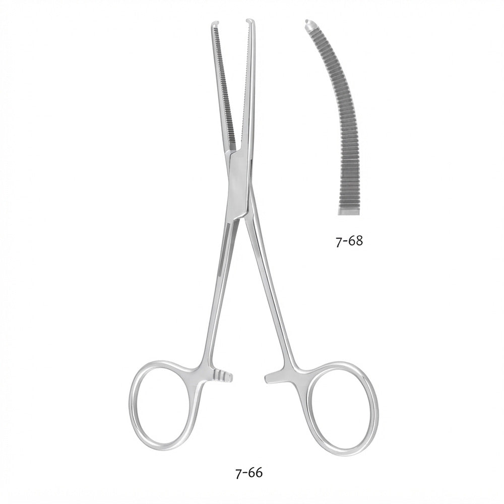 MILTEX KOCHER Forceps 1 X 2 teeth, 5-1/2", curved. MPN: 7-68