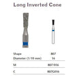MILTEX Diamond Bur, Long Inverted Cone (807), Diameter= 16, Coarse Grit, Green Band. MPN: 807G016