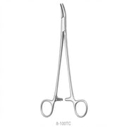 Miltex Heaney Needle Holder, 8" (20.3 cm), Curved, Serrated Jaws, Tungsten Carbide. MPN: 8-100TC
