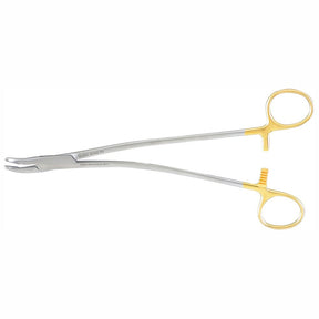 Miltex Stratte Needle Holder, 9" (22.9 cm), Curved, Serrated Jaws, Tungsten Carbide. MPN: 8-102TC