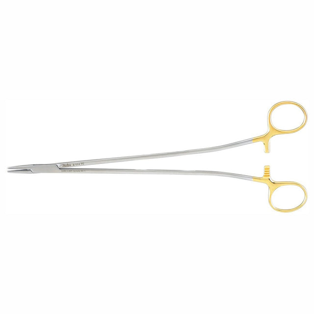 Miltex Sarot Needle Holder, 10½" (26.7 cm), Serrated Jaws, Tungsten Carbide. MPN: 8-114TC