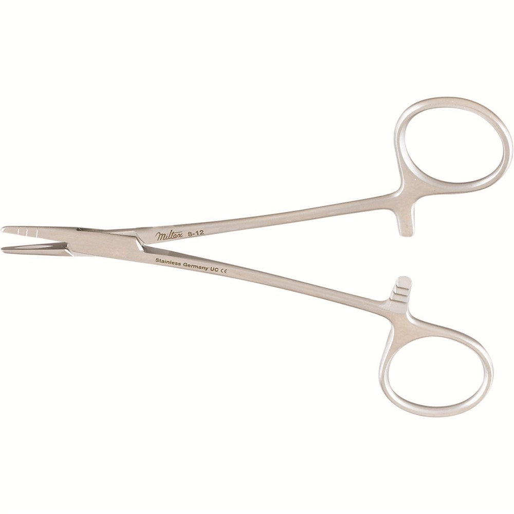 Miltex Neivert Needle Holder, 4⅞" (12.3 cm), One Offset Ring. MPN: 8-12