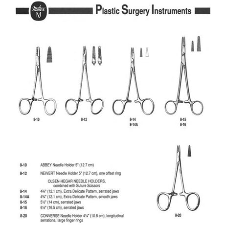 Miltex Neivert Needle Holder, 4⅞" (12.3 cm), One Offset Ring. MPN: 8-12 - Image 3
