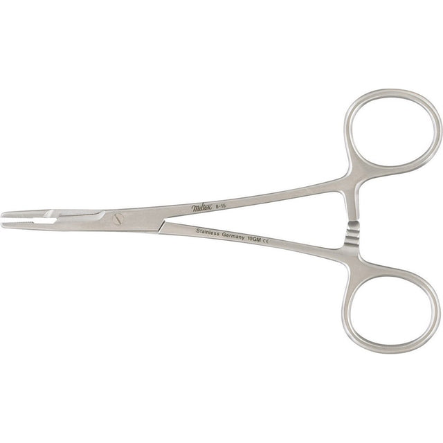 Miltex Olsen-Hegar Needle Holder with Suture Scissors, 5½" (14 cm), Serrated Jaws. MPN: 8-15