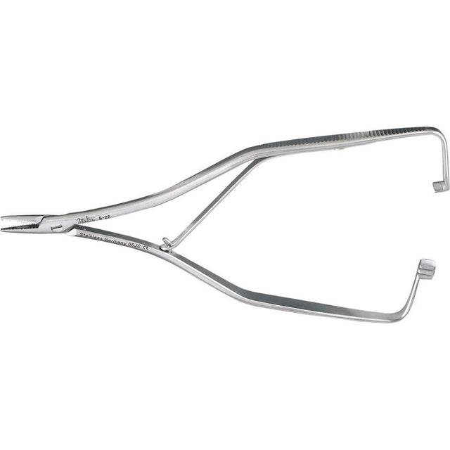 Miltex Boynton Needle Holder, 4⅞" (12.5 cm), Delicate Serrated Jaws. MPN: 8-26