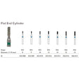 MILTEX Diamond Bur, Flat End Cylinder (835), Diameter= 8, Medium Grit, Blue Band. MPN: 835/008
