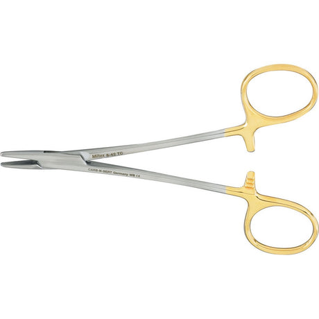 Miltex Mayo-Hegar Needle Holder, 5⅛" (13 cm), Serrated Jaws, Tungsten Carbide. MPN: 8-42TC
