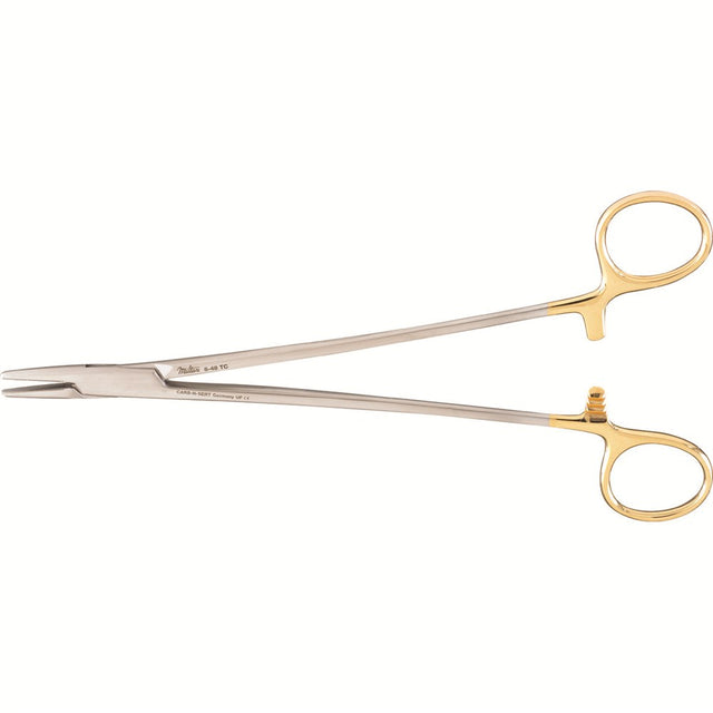Miltex Mayo-Hegar Needle Holder, 8" (20.6 cm), Serrated Jaws, Tungsten Carbide. MPN: 8-48TC