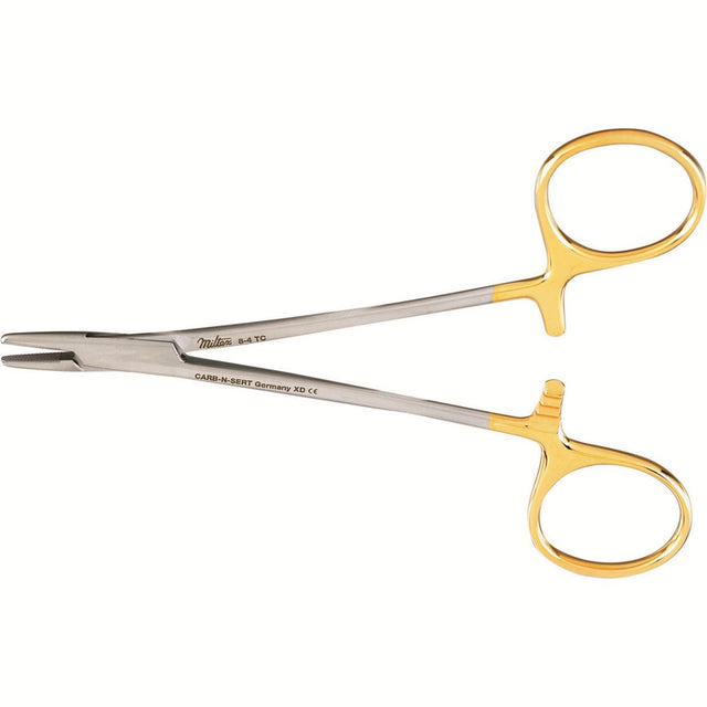 Miltex Derf Needle Holder, 4¾" (12.2 cm), Serrated Jaws, Tungsten Carbide. MPN: 8-4TC