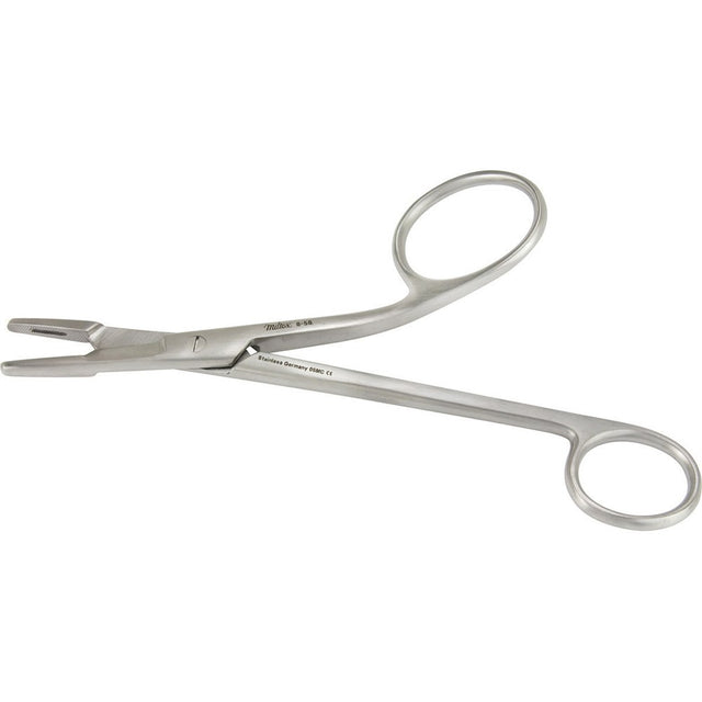 Miltex Gillies-Sheehan Needle Holder with Suture Scissors, 6½" (16.5 cm), Straight, One Fenestrated Jaw. MPN: 8-58