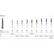 MILTEX Diamond Bur, Flame (863), Diameter= 16, Medium Grit, Blue Band. MPN: 863/016
