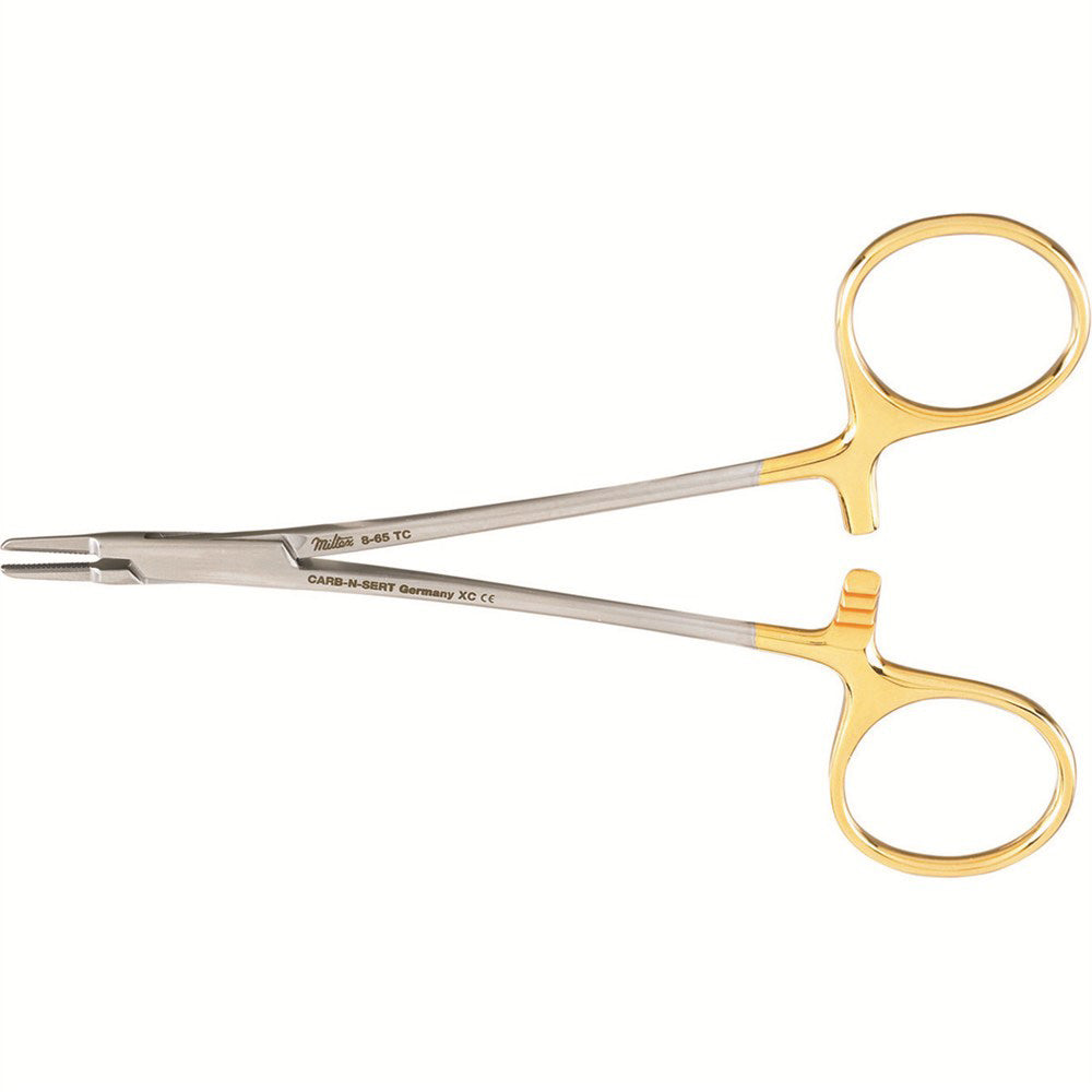 Miltex Ryder Intracardiac Needle Holder, 7" (17.6 cm), Extra Delicate Serrated Jaws, Tungsten Carbide. MPN: 8-67TC
