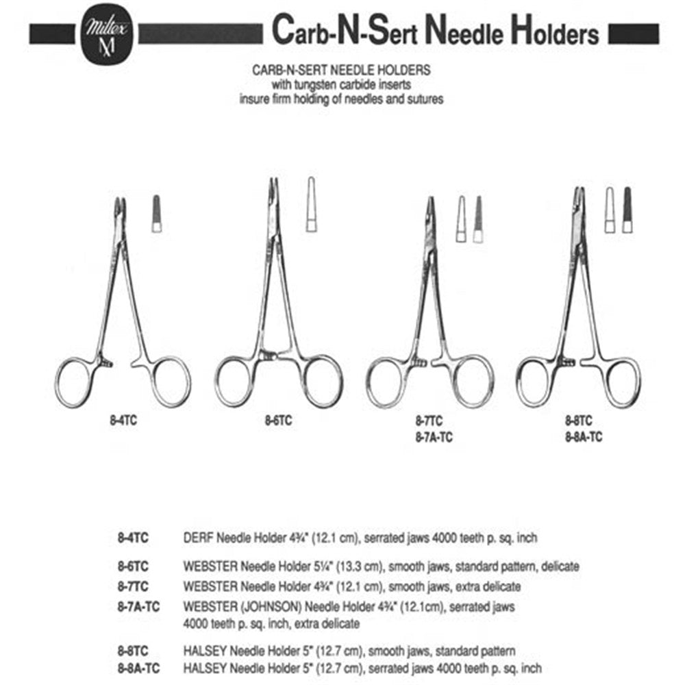 Miltex Webster Needle Holder, 5¼" (13.2 cm), Delicate Smooth Jaws, Tungsten Carbide. MPN: 8-6TC - Image 2