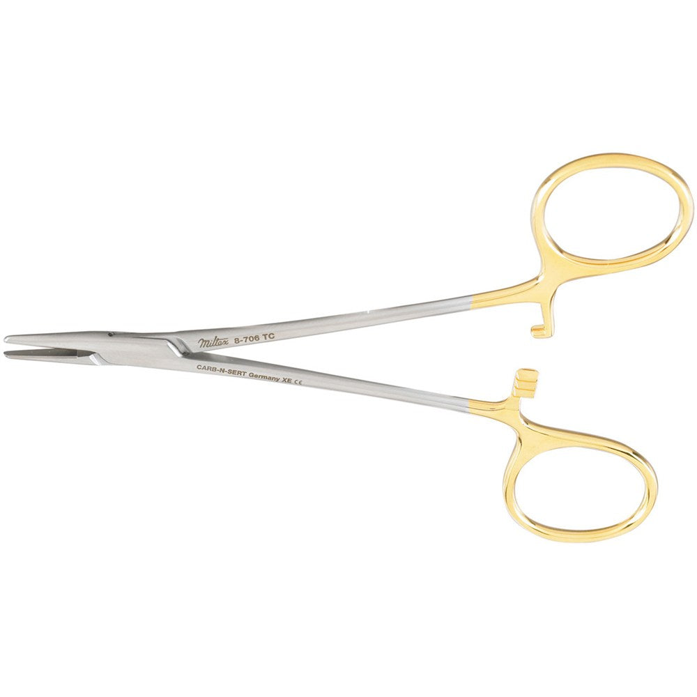 Miltex Webster Quick Release Needle Holder, 5¼" (13.3 cm), Smooth Jaws, Tungsten Carbide. MPN: 8-706TC