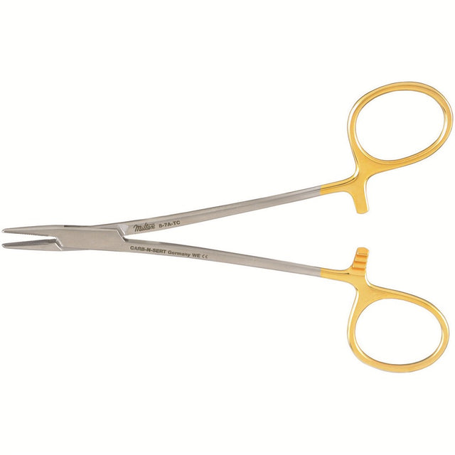 Miltex Webster Needle Holder, 4⅞" (12.5 cm), Extra Delicate Serrated Jaws, Tungsten Carbide. MPN: 8-7A-TC
