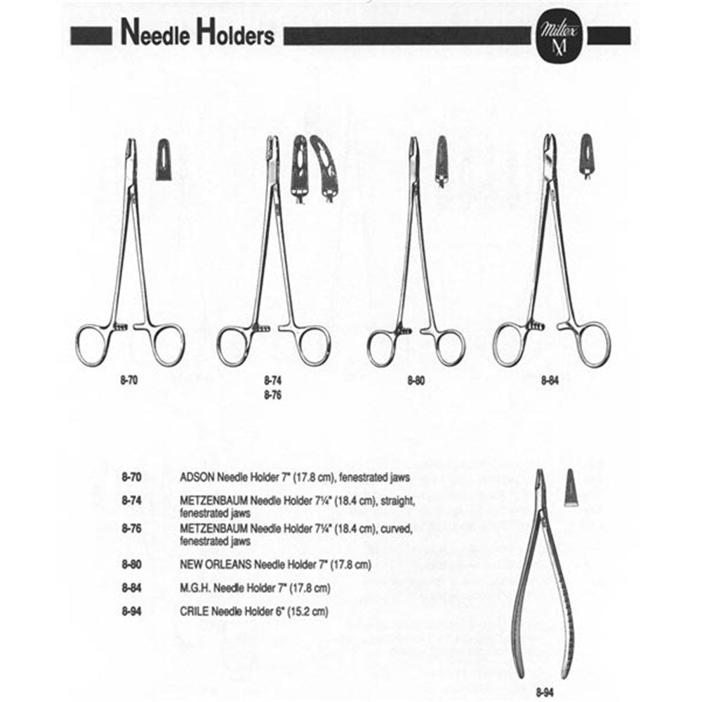 Miltex New Orleans Needle Holder, 7" (18 cm). MPN: 8-80 - Image 2