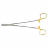 Miltex Julian Needle Holder, 8¼" (21 cm), Curved, Serrated Jaws, Tungsten Carbide, Fine Tips. MPN: 8-83TC