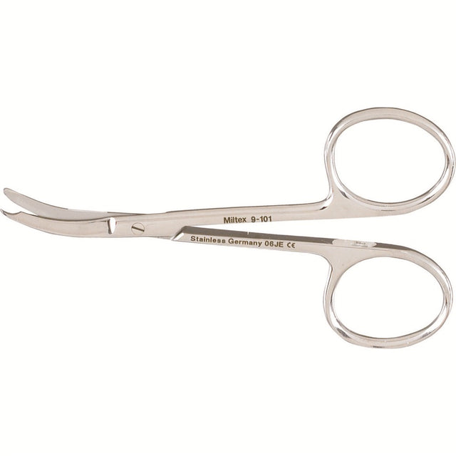 MILTEX SHORTBENT Stitch Scissors, 3-1/2" (8.9 cm), curved, delicate. MPN: 9-101