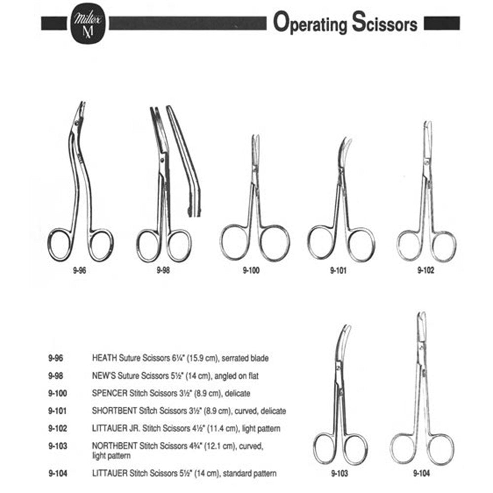 MILTEX LITTAUER JR. Stitch Scissors, 4-1/2" (11.4 cm), light pattern. MPN: 9-102 - Image 2