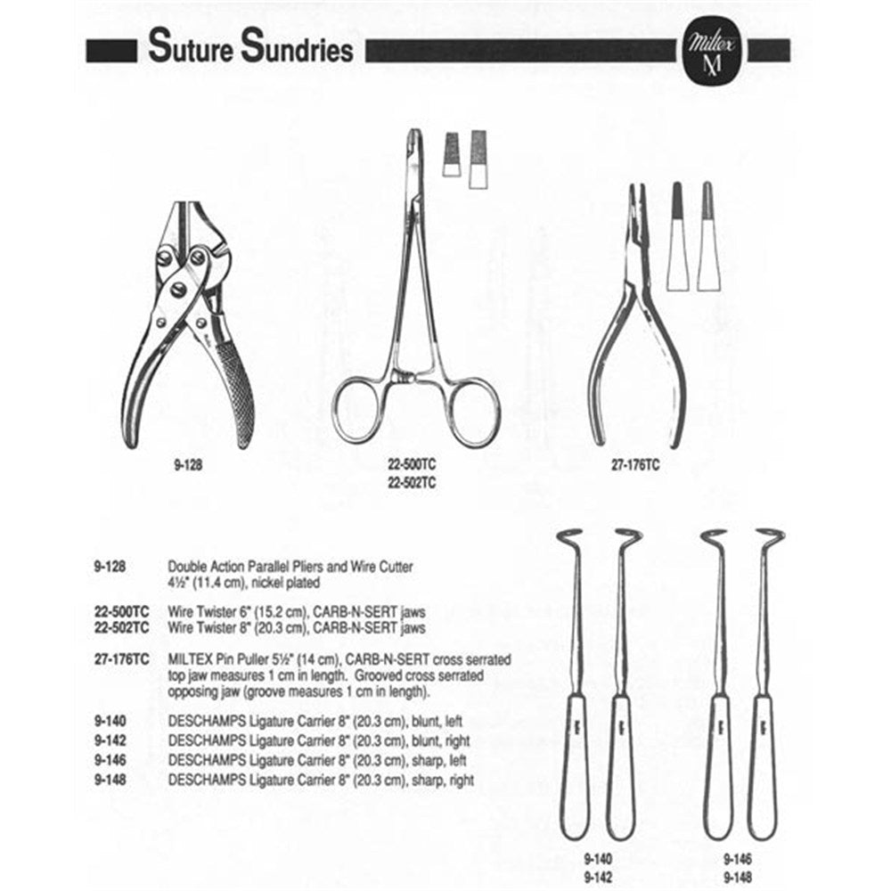 Miltex Deschamps Ligature Carrier, 8" (20.3 cm), Blunt, Right. MPN: 9-142 - Image 2