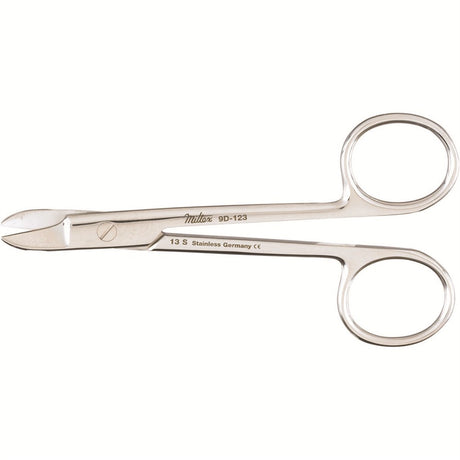 MILTEX Wire Cutting Scissors, 4-3/4" (120mm), Curved, Smooth Blades. MPN: 9D-123