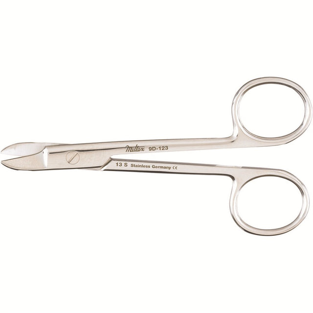 MILTEX Wire Cutting Scissors, 4-3/4" (120mm), Curved, Smooth Blades. MPN: 9D-123