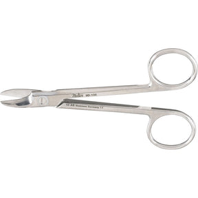 MILTEX Wire Cutting Scissors, 4-3/8" (110mm), Straight, One Serrated Blade. MPN: 9D-132