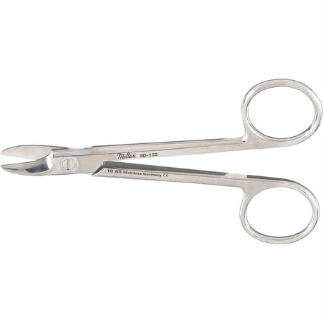 MILTEX Wire Cutting Scissors, 4-3/8" (110mm), Straight, One Serrated Blade. MPN: 9D-132
