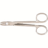 MILTEX Wire Cutting Scissors, 4-3/8" (110mm), curved, one serrated blade. MPN: 9D-134