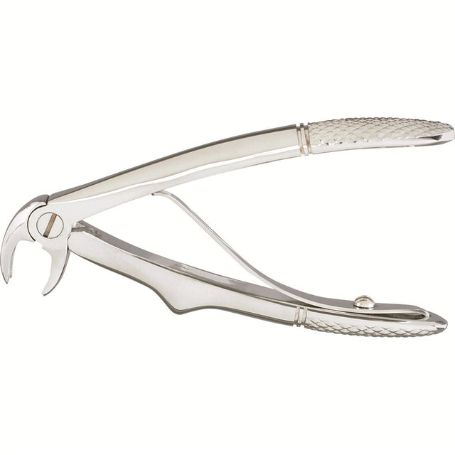 MILTEX Veterinary Extracting Forceps: Lower Molars, Universal, Mini, 4 1/4". MPN: DEFC