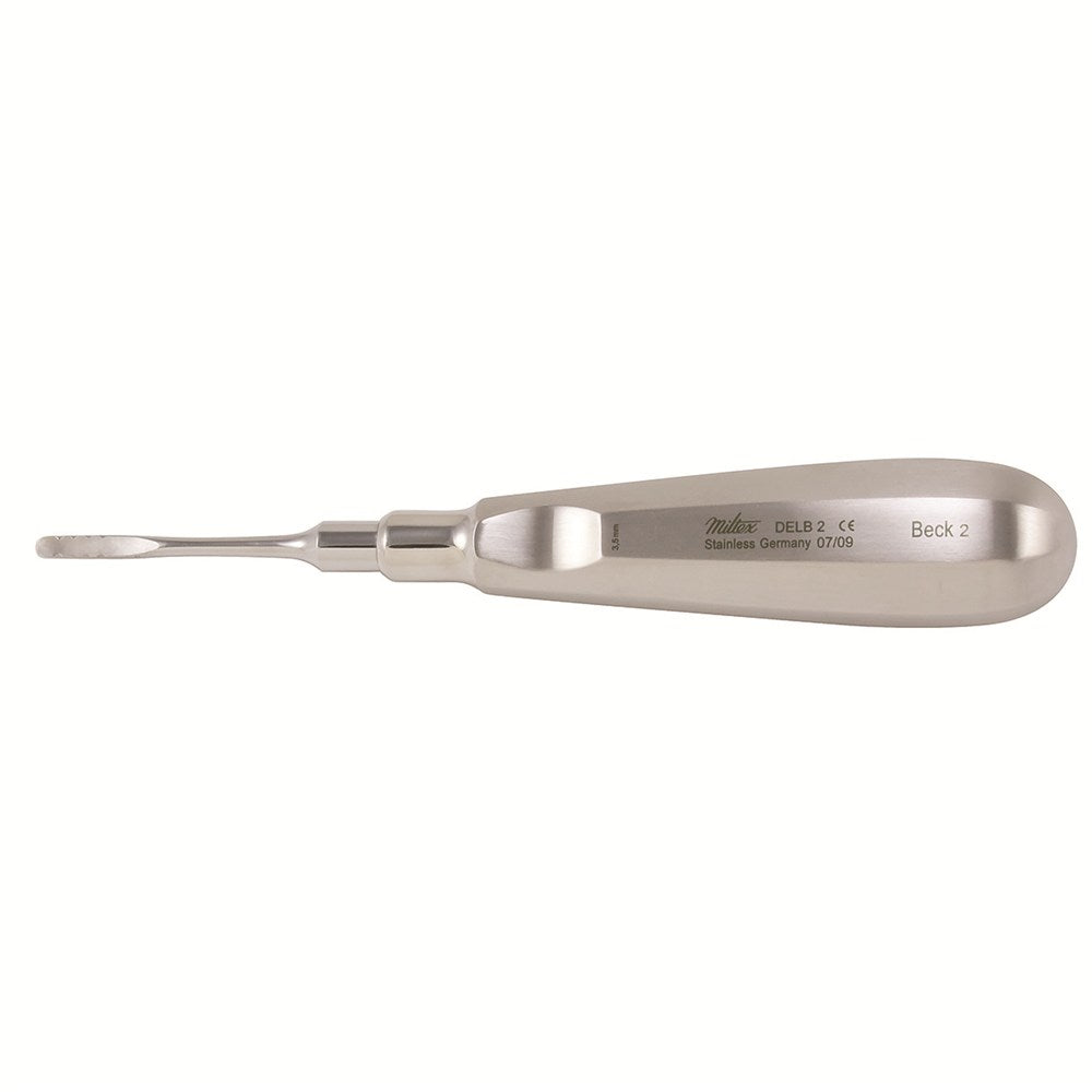 MILTEX Dental Root Elevator Beck 3.5mm Straight Tip. MPN: DELB2
