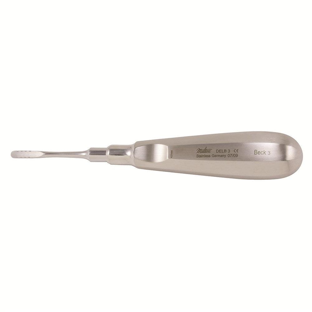 MILTEX Dental Root Elevator Beck 4mm Straight Tip. MPN: DELB3