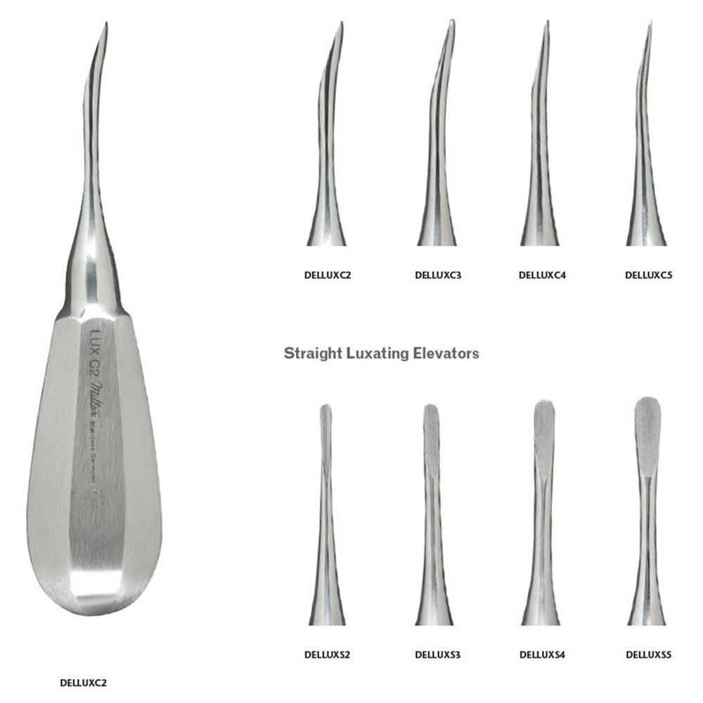 MILTEX Luxating Elevator, Luxator- curved tip 5 mm. MPN: DELLUXC5 - Image 2