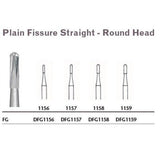 MILTEX Tungsten Carbide Bur, Plain Fissure Straight - Round Head, Friction Grip. MPN: DFG1158