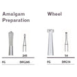 MILTEX Tungsten Carbide Bur, Amalgam Preparation, Friction Grip (10/pk). MPN: DFG245