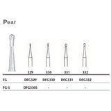 MILTEX Tungsten Carbide Bur, Pear, Friction Grip-Bulk (100/pk). MPN: DFG330-CL