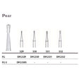 MILTEX Tungsten Carbide Bur, Pear, Friction Grip (10/pk). MPN: DFG331