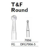 MILTEX Trimming & Finishing Bur, Round, 7006, Friction Grip, 19 mm long. MPN: DFG7006-5
