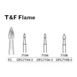 MILTEX Trimming & Finishing Bur, Flame, 7104, Friction Grip, 19 mm long. MPN: DFG7104-5