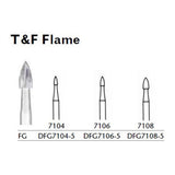 MILTEX Trimming & Finishing Bur, Flame, 7104, Friction Grip, 19 mm long. MPN: DFG7104-5