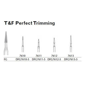 MILTEX Trimming & Finishing Bur, Perfect Trimming, 7611, Friction Grip, 19 mm long. MPN: DFG7611-5