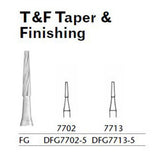 MILTEX Trimming & Finishing Bur, Taper & Finishing, 7702, Friction Grip, 19 mm long. MPN: DFG7702-5